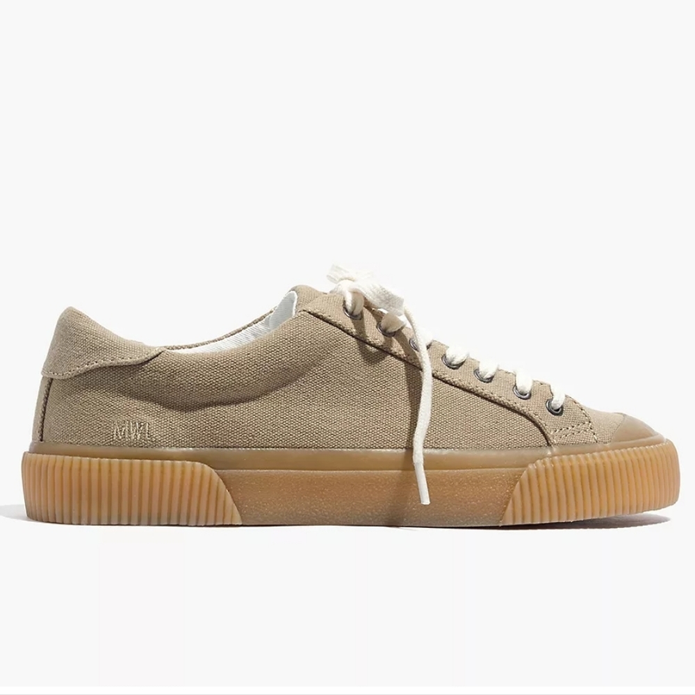 Madewell Sidewalk Low Top Cap Toe Canvas Sneakers
